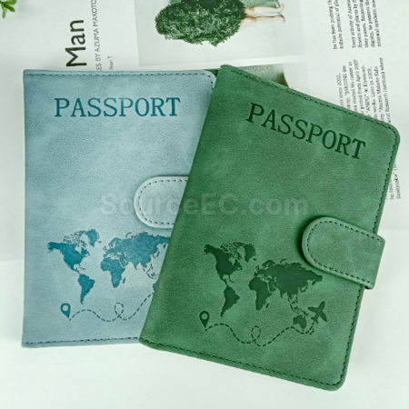Customization RFID Anti-theft PU Magnetic Snap Passport Cover Promotional Products