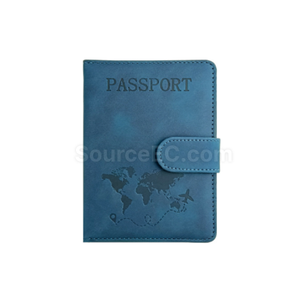 Customization RFID Anti-theft PU Magnetic Snap Passport Cover Promotional Products