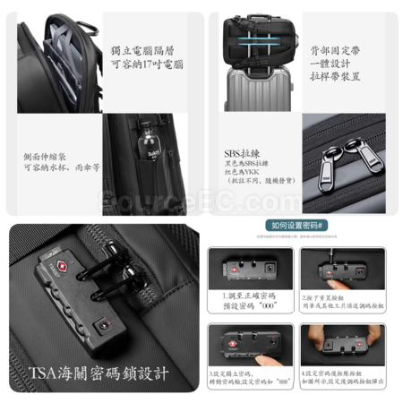 Customization Expandable Wet And Dry Separation Anti-Theft Computer Backpack Promotional Products