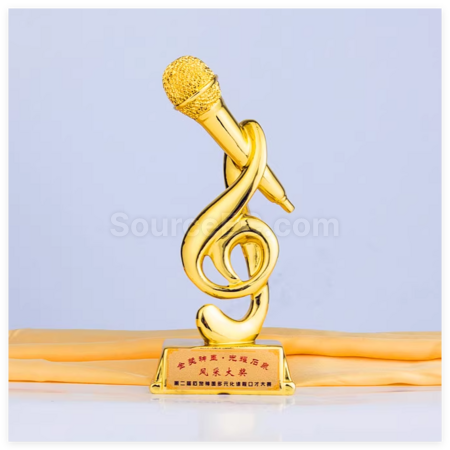 Customization Metal Microphone Trophy Promotional Products