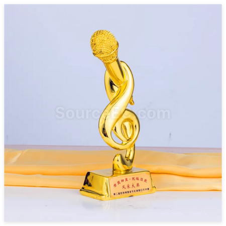 Customization Metal Microphone Trophy Promotional Products