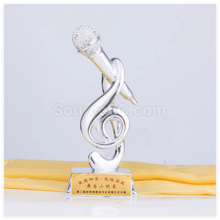 Customization Metal Microphone Trophy Promotional Products