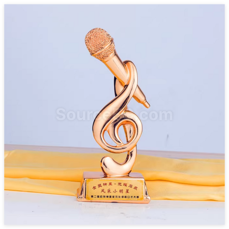 Customization Metal Microphone Trophy Promotional Products