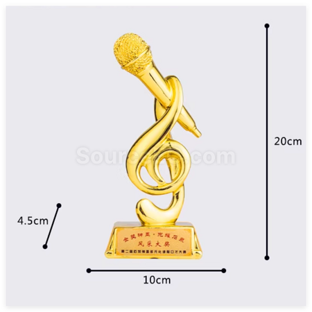 Customization Metal Microphone Trophy Promotional Products