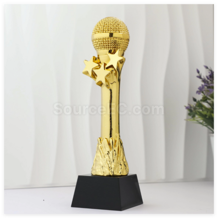 Customization Metal Microphone Trophy Promotional Products