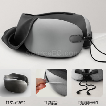 Customization U-shaped hooded memory foam neck pillow Promotional Products