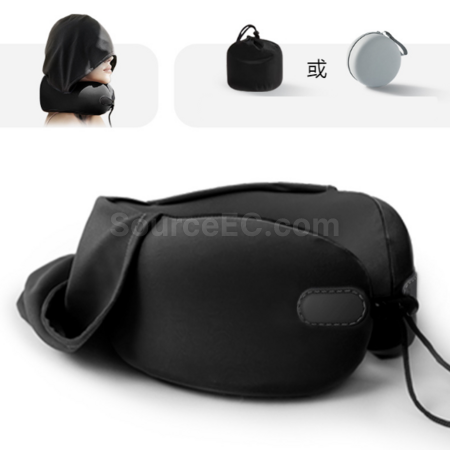 Customization U-shaped hooded memory foam neck pillow Promotional Products