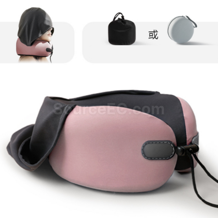 Customization U-shaped hooded memory foam neck pillow Promotional Products
