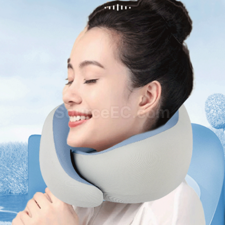 Customization U-shaped ice silk memory foam neck pillow Promotional Products