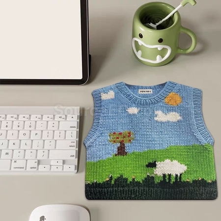 Customization Diatom Mud Cute Sweater Mouse Pad Promotional Products