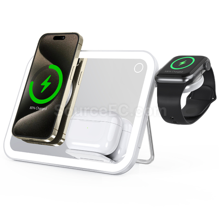 Customization Three In One Wireless Charger Promotional Products