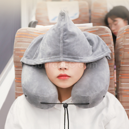 Customization U-shaped inflatable H-hooded neck pillow Promotional Products