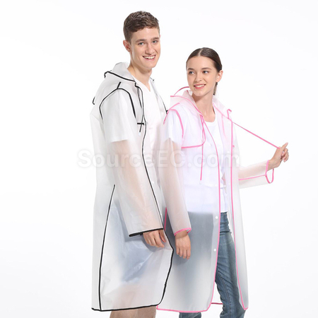 Customization Transparent Raincoat with Colorful Straps Promotional Products