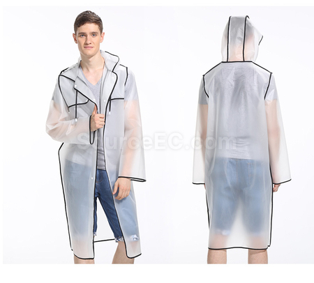 Customization Transparent Raincoat with Colorful Straps Promotional Products