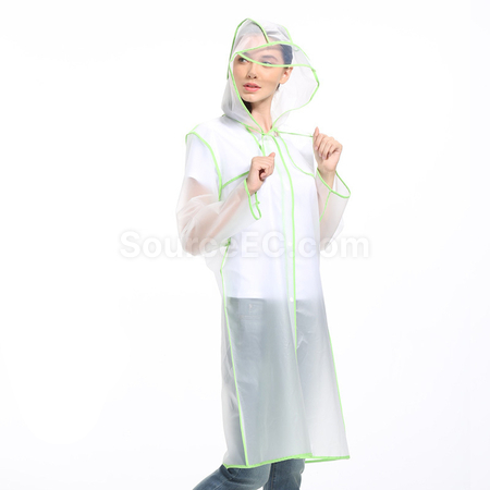 Customization Transparent Raincoat with Colorful Straps Promotional Products