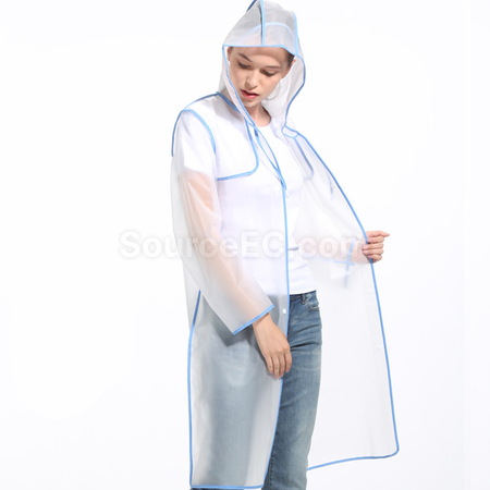 Customization Transparent Raincoat with Colorful Straps Promotional Products