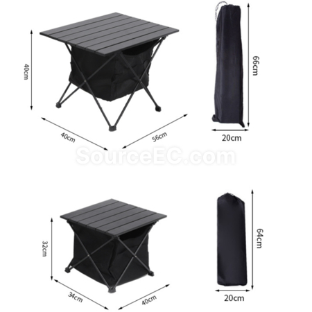 Customization Portable Aluminum Folding Table with Storage Bag Promotional Products