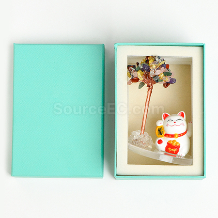 Customization Lucky Cat Crystal Tree Promotional Products