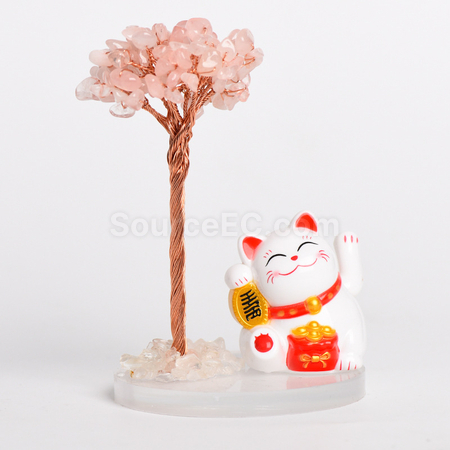 Customization Lucky Cat Crystal Tree Promotional Products