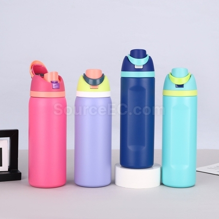 Customization 304 Stainless Steel Bounce Double Drink Large Capacity Portable Thermos Cup Promotional Products