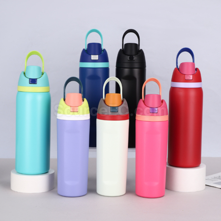 Customization 304 Stainless Steel Bounce Double Drink Large Capacity Portable Thermos Cup Promotional Products