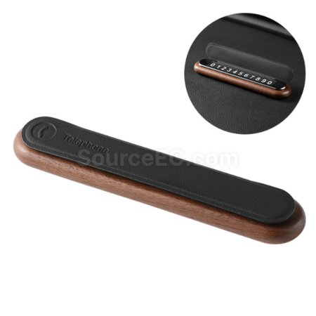 Customization Black walnut wood temporary parking number plate Promotional Products