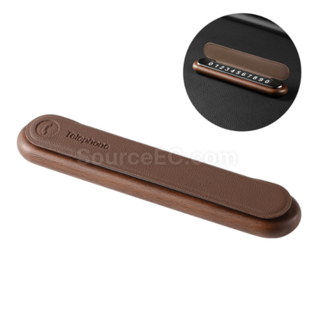 Customization Black walnut wood temporary parking number plate Promotional Products