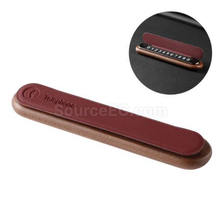 Customization Black walnut wood temporary parking number plate Promotional Products