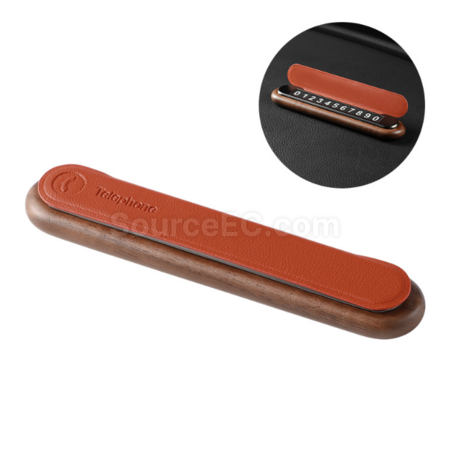 Customization Black walnut wood temporary parking number plate Promotional Products