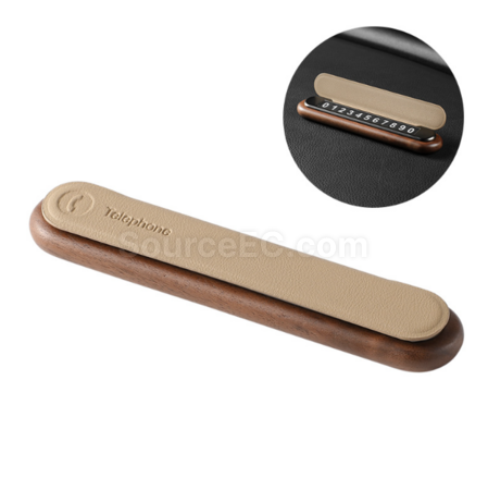 Customization Black walnut wood temporary parking number plate Promotional Products