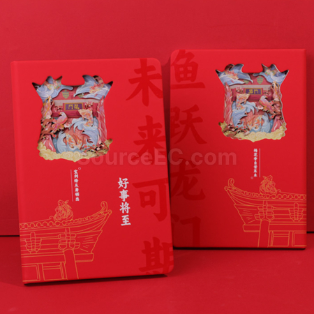 Customization Customizable Creative 3D Hollow Paper Sculpture Notebook Promotional Products