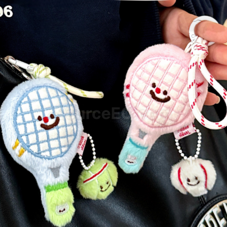 Customization Plush toy tennis racket keychain pendant Promotional Products