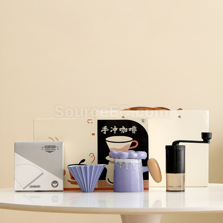 Customization Hand Grinding Coffee Maker Coffee Maker Pour-over Business Gift Set Promotional Products