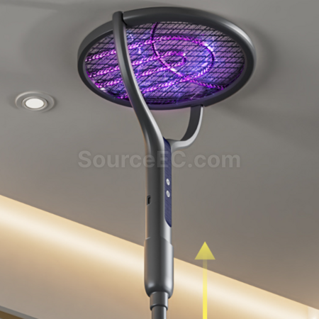 Customization Mosquito-attracting telescopic and rotatable electric mosquito swatter Promotional Products