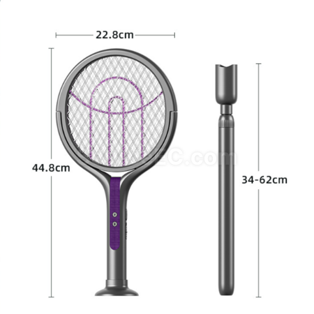 Customization Mosquito-attracting telescopic and rotatable electric mosquito swatter Promotional Products