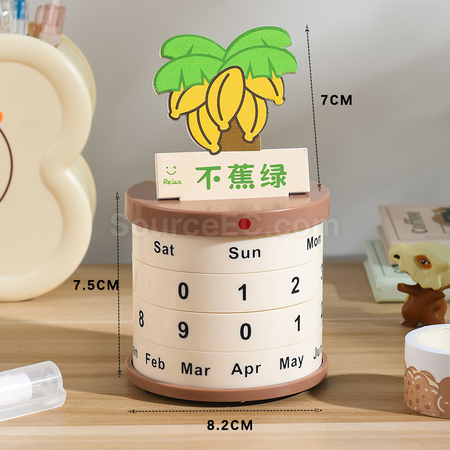 Customization Potted Plant Rotating Wheel Perpetual Calendar Promotional Products