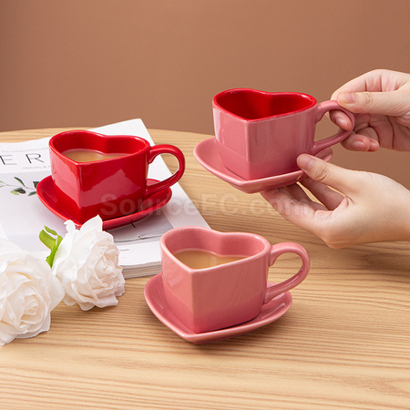 Customization Ceramic Coffee cup And Saucer Set Promotional Products