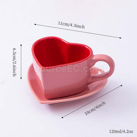 Customization Ceramic Coffee cup And Saucer Set Promotional Products
