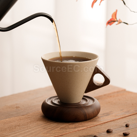 Customization Stoneware Funnel Coffee Cup Promotional Products