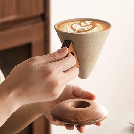 Customization Stoneware Funnel Coffee Cup Promotional Products