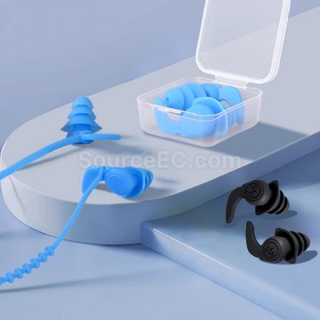 Customization Noise-canceling swimming earplugs with a cord Promotional Products