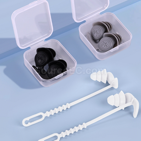 Customization Noise-canceling swimming earplugs with a cord Promotional Products