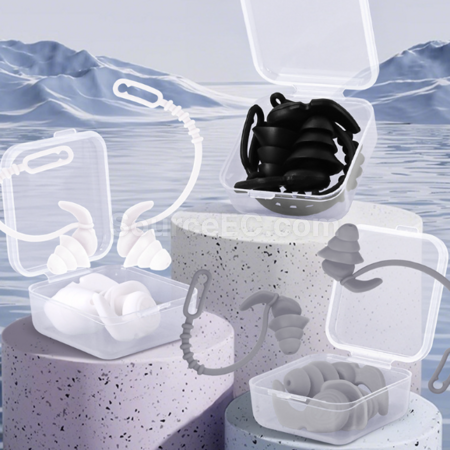 Customization Noise-canceling swimming earplugs with a cord Promotional Products