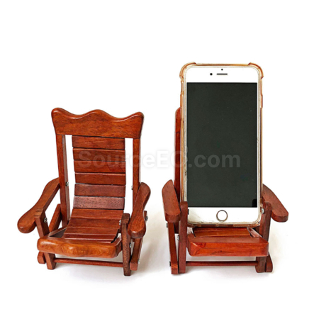 Customization Rosewood Recliner Desktop Mobile Phone Holder Small Ornaments Promotional Products