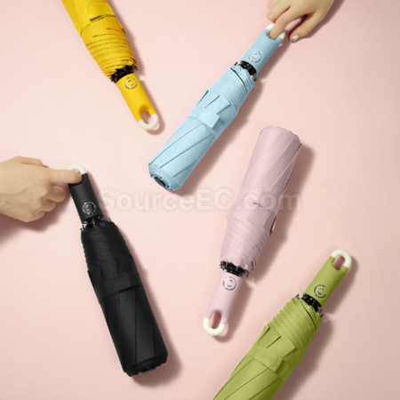 Customization Automatic three-fold umbrella with buckle Promotional Products