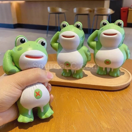 Customization Salute Frog Stress - relieving Squeeze Toy Promotional Products