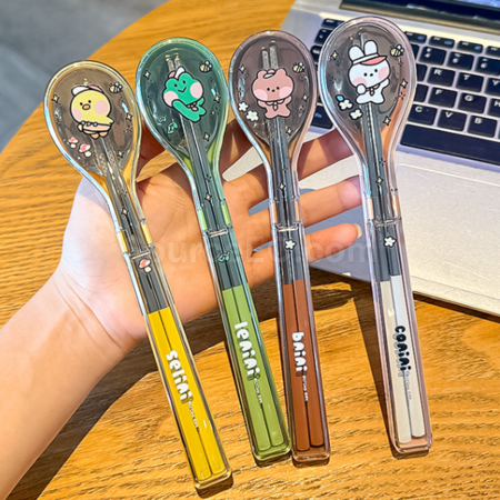 Customization Stainless steel chopsticks and spoon set, portable tableware Promotional Products