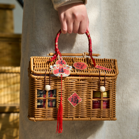 Customization Rattan - woven storage basket gift box Promotional Products