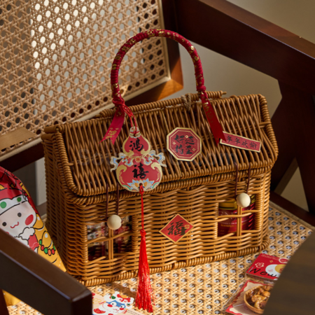Customization Rattan - woven storage basket gift box Promotional Products