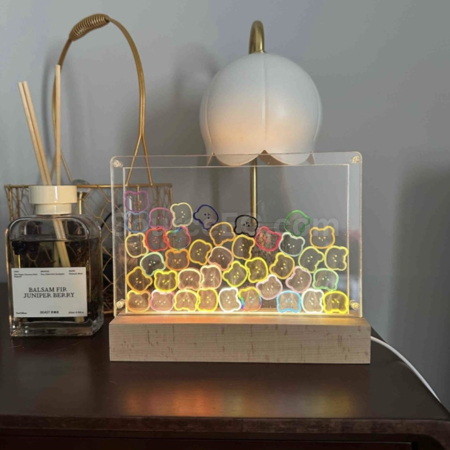 Customization Creative Bear Rocking Acrylic Night Light Promotional Products